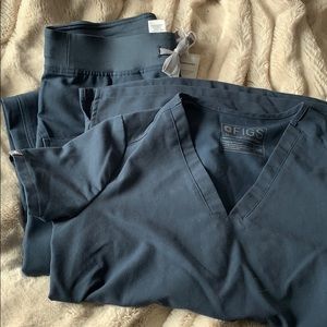 Figs Dark Harbor Scrubs XXS